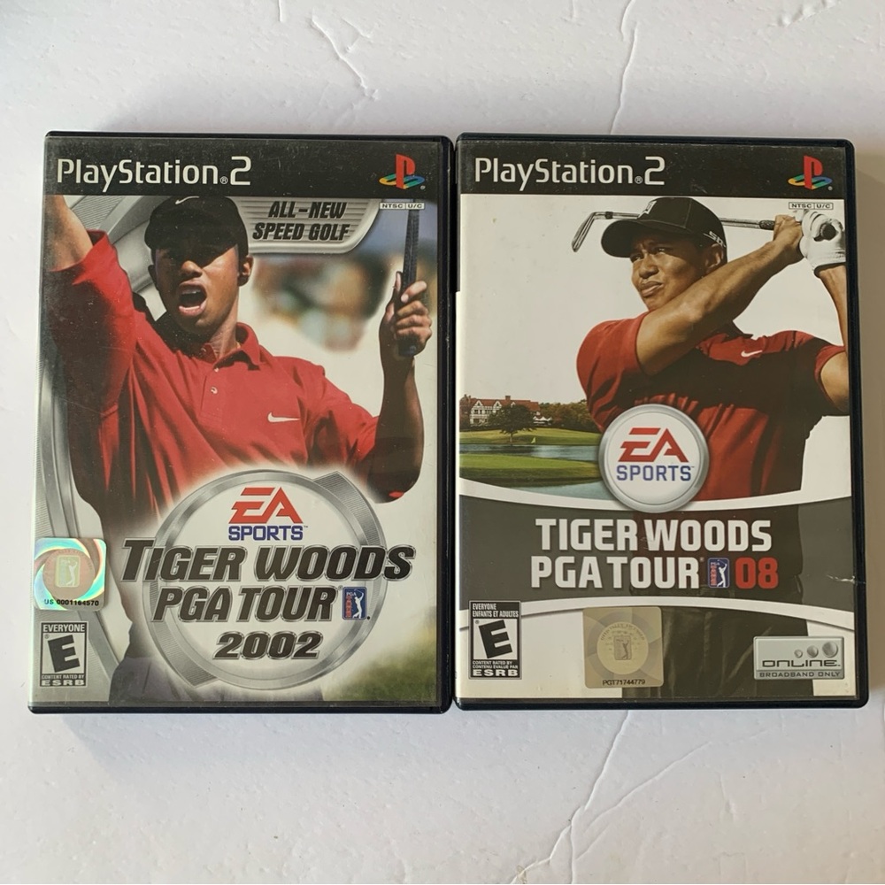 💚 Tiger Woods PGA Tour 2002 & 08 for PlayStation 2